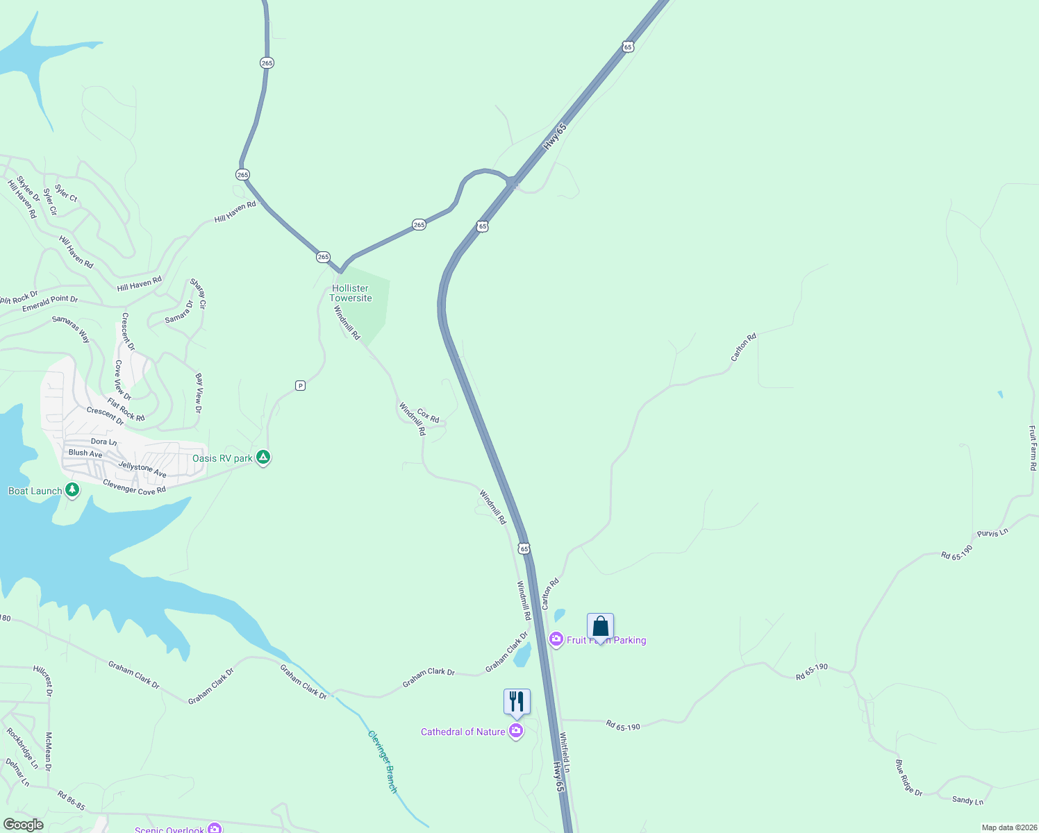 map of restaurants, bars, coffee shops, grocery stores, and more near in Taney County