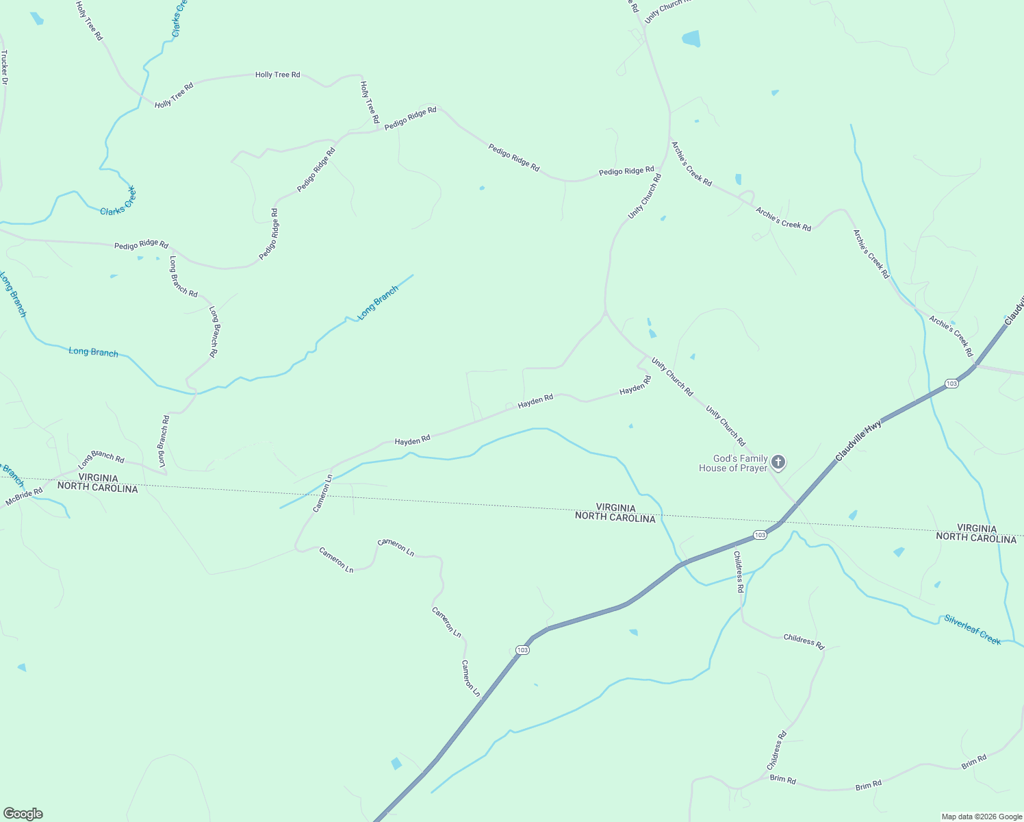 map of restaurants, bars, coffee shops, grocery stores, and more near 625 Hayden Road in Claudville