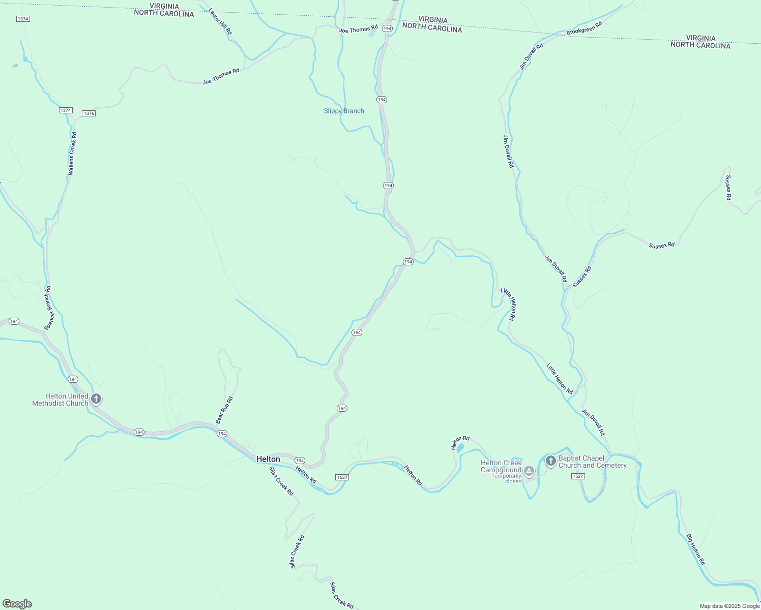 map of restaurants, bars, coffee shops, grocery stores, and more near 17396 North Carolina 194 in Grassy Creek