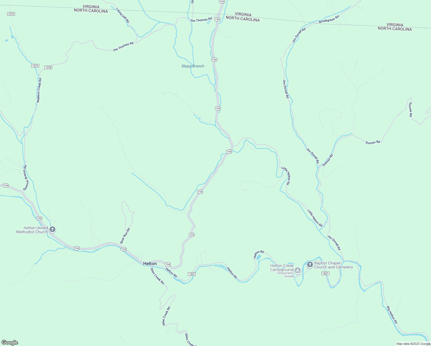 map of restaurants, bars, coffee shops, grocery stores, and more near 17396 North Carolina 194 in Grassy Creek