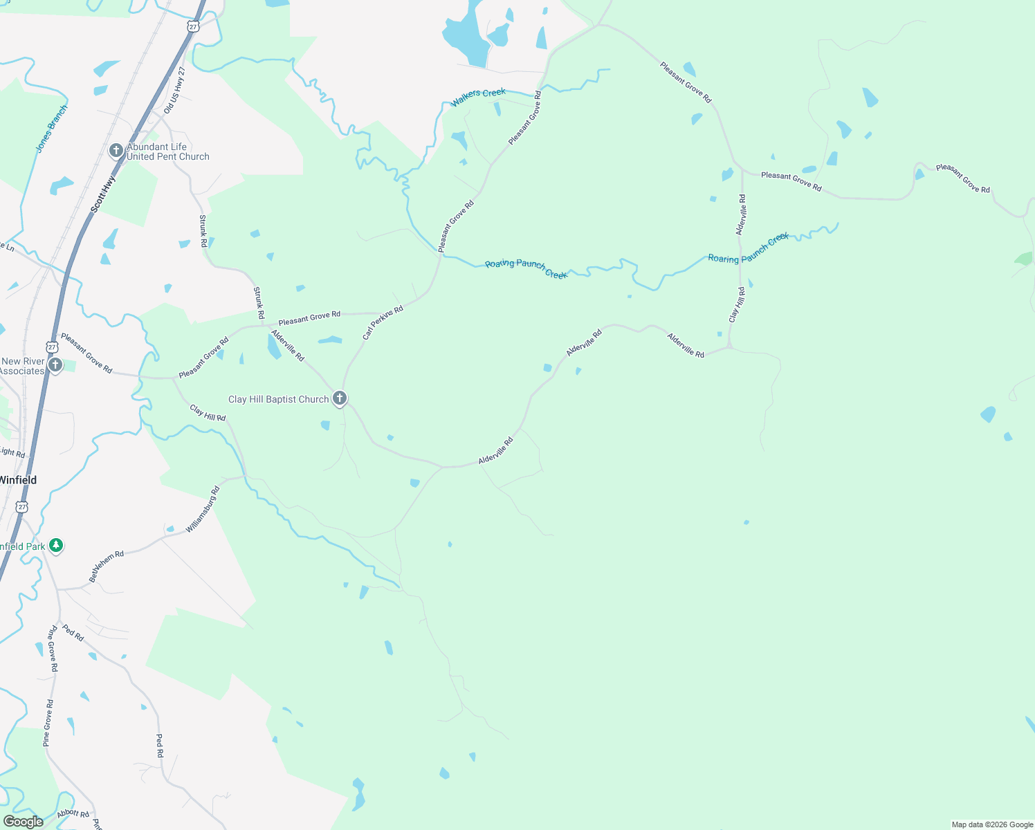 map of restaurants, bars, coffee shops, grocery stores, and more near 1084 Alderville Rd in Winfield