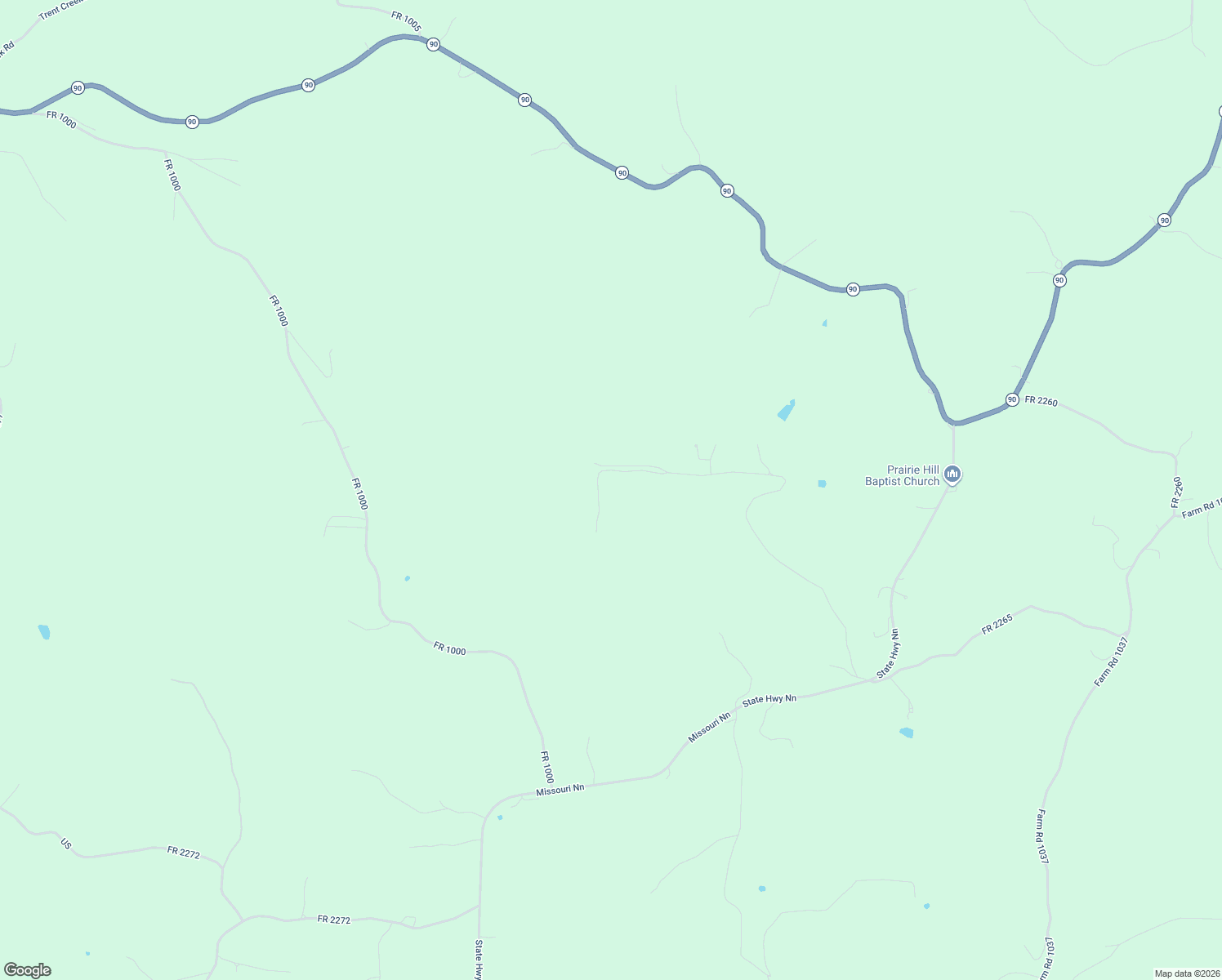 map of restaurants, bars, coffee shops, grocery stores, and more near 1207 Farm Road 2267 in Washburn