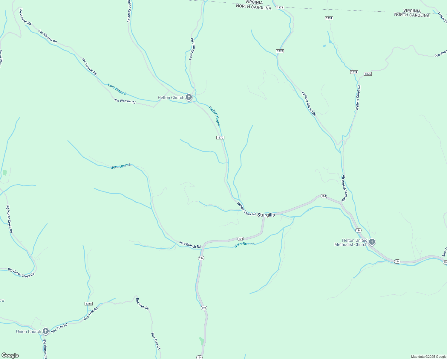 map of restaurants, bars, coffee shops, grocery stores, and more near 593 Helton Creek Road in Lansing