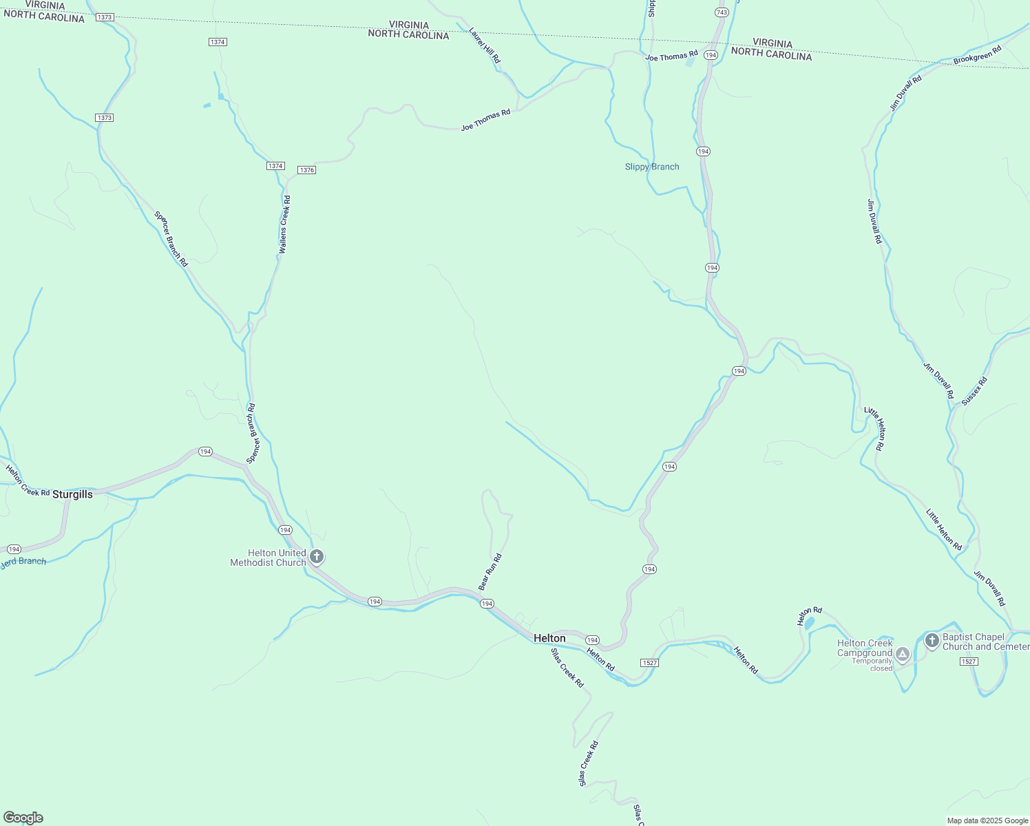 map of restaurants, bars, coffee shops, grocery stores, and more near 780 Ball Hollow Road in Grassy Creek