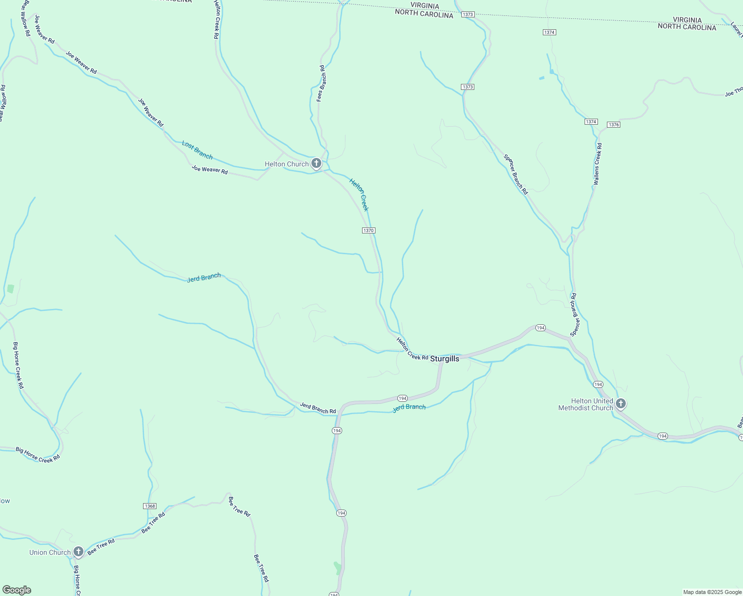 map of restaurants, bars, coffee shops, grocery stores, and more near 593 Helton Creek Road in Lansing