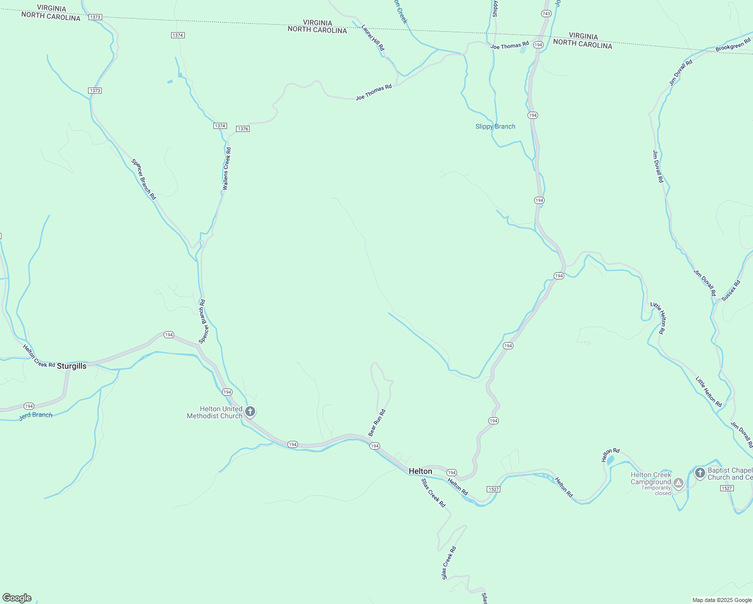 map of restaurants, bars, coffee shops, grocery stores, and more near 225 Ball Hollow Road in Grassy Creek