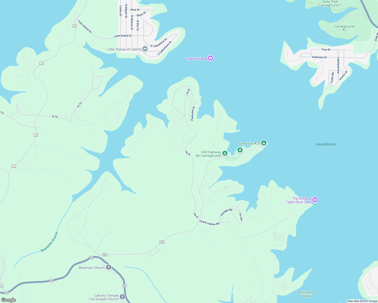 map of restaurants, bars, coffee shops, grocery stores, and more near 718 Longview Dr in Blue Eye