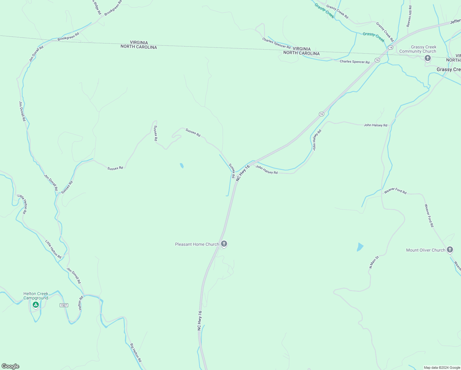map of restaurants, bars, coffee shops, grocery stores, and more near 11541 North Carolina 16 in Grassy Creek