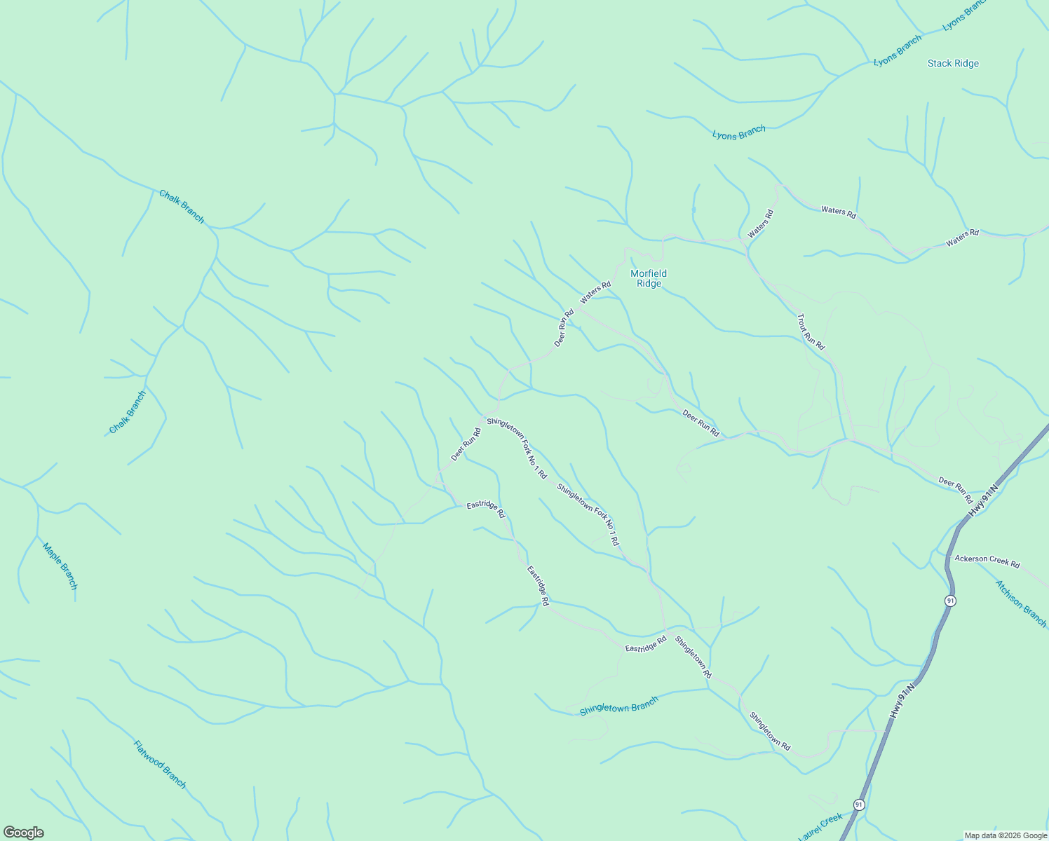 map of restaurants, bars, coffee shops, grocery stores, and more near 2028 Shingletown Road in Mountain City