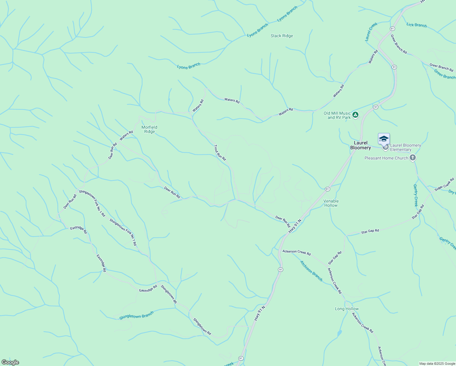 map of restaurants, bars, coffee shops, grocery stores, and more near Muskrat Ramble Road in Johnson County