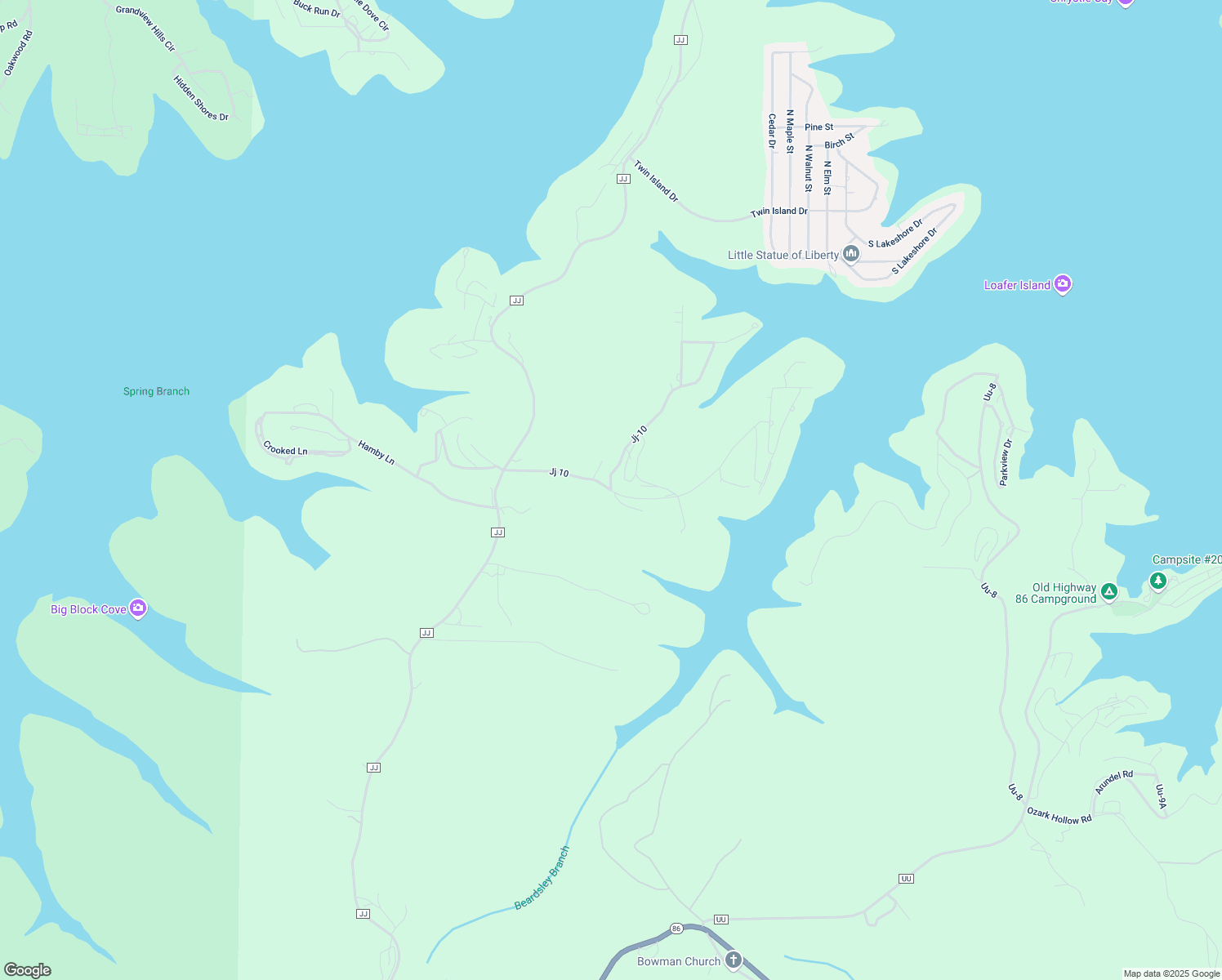map of restaurants, bars, coffee shops, grocery stores, and more near 2 High Point Drive in Blue Eye