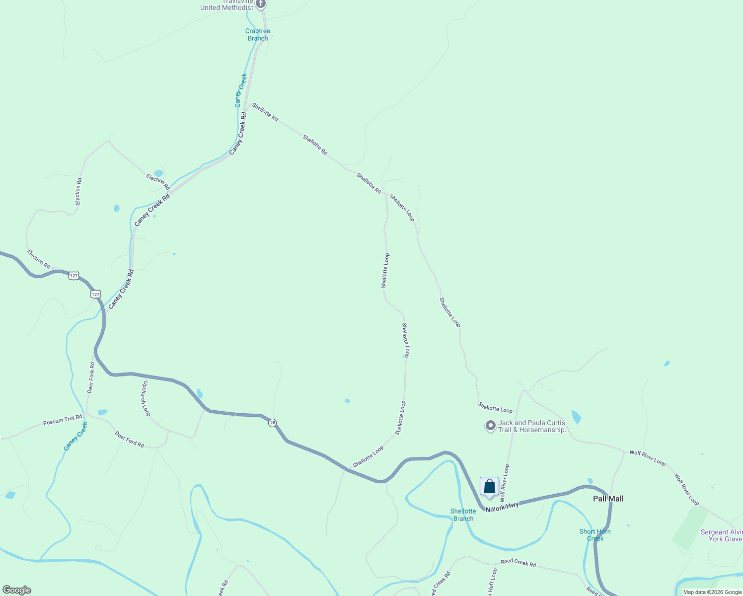 map of restaurants, bars, coffee shops, grocery stores, and more near 1209 Shellotte Loop in Pall Mall