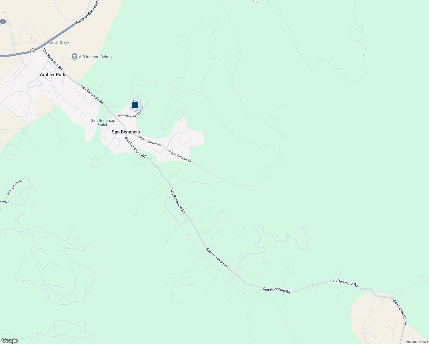 map of restaurants, bars, coffee shops, grocery stores, and more near 90 Harper Canyon Road in Salinas