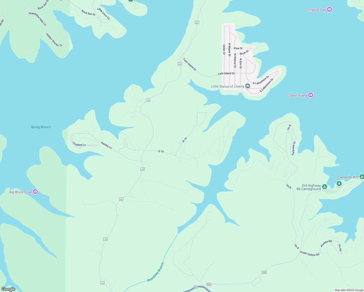 map of restaurants, bars, coffee shops, grocery stores, and more near 2-108 High Point Drive in Blue Eye