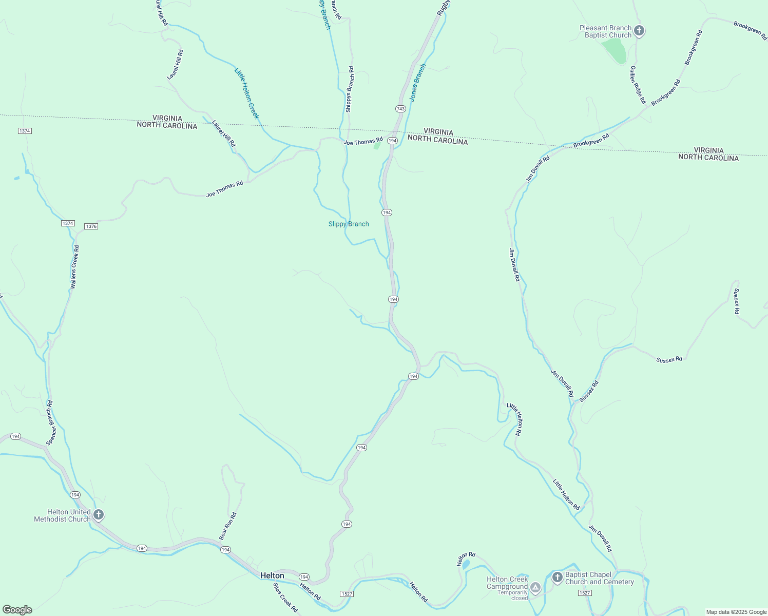map of restaurants, bars, coffee shops, grocery stores, and more near 18015 North Carolina 194 in Grassy Creek