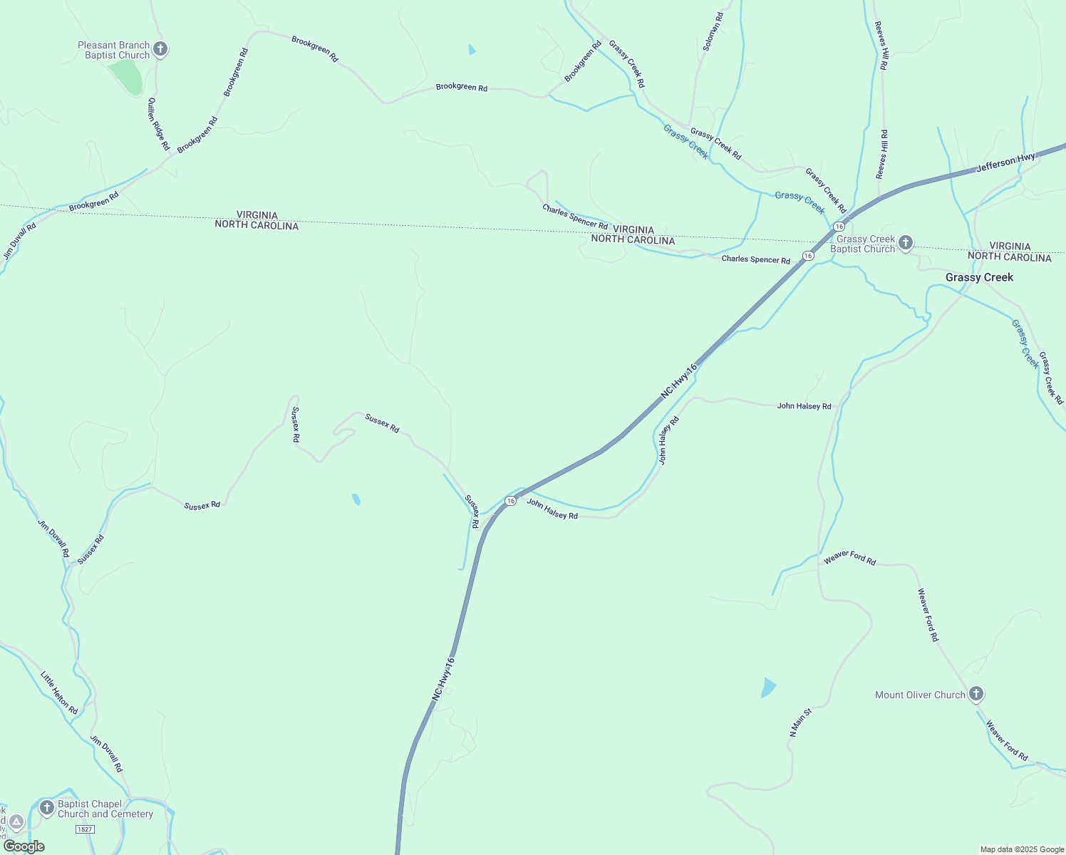 map of restaurants, bars, coffee shops, grocery stores, and more near 340 Red Oak Lane in Grassy Creek
