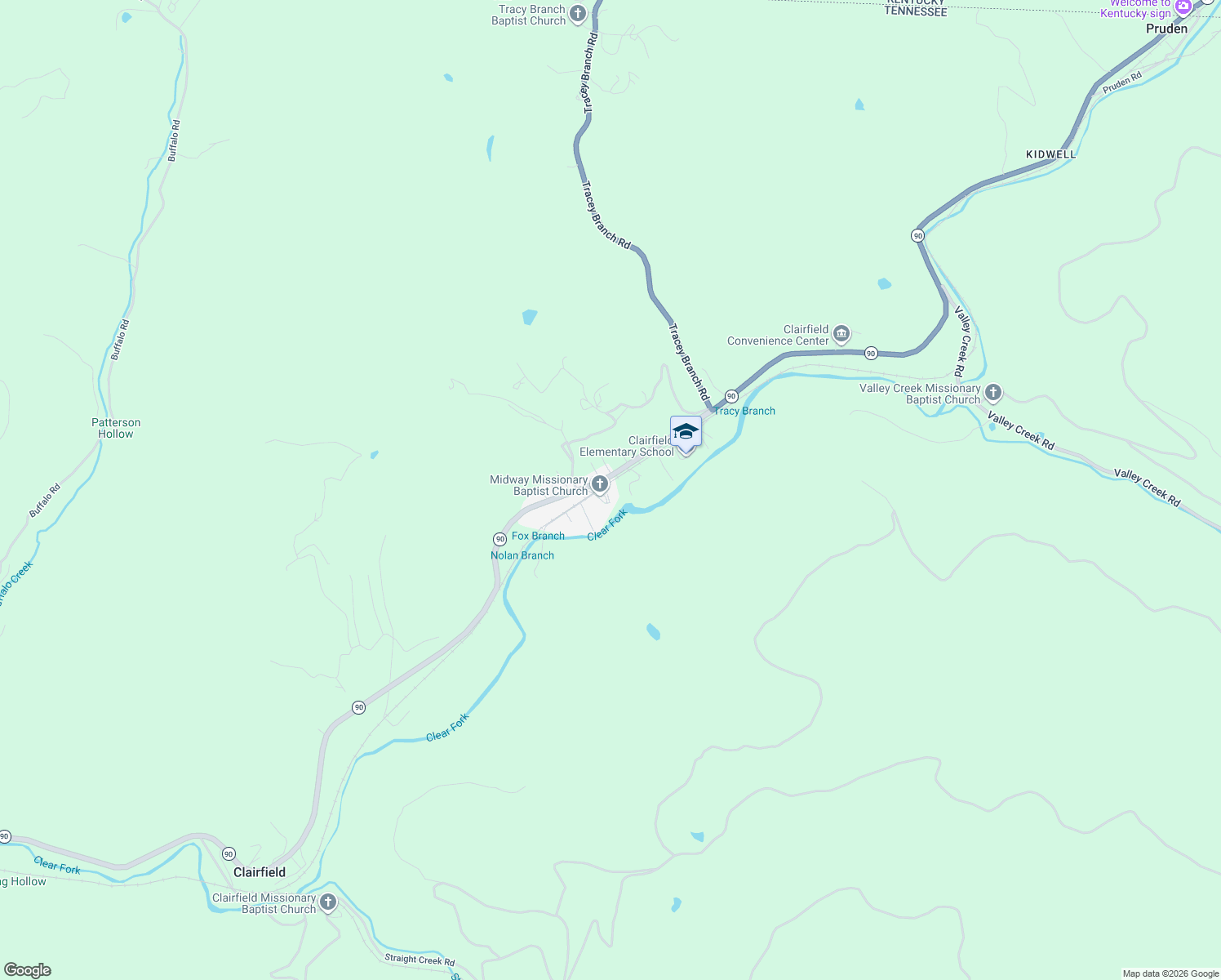 map of restaurants, bars, coffee shops, grocery stores, and more near 6213 Tennessee 90 in Clairfield