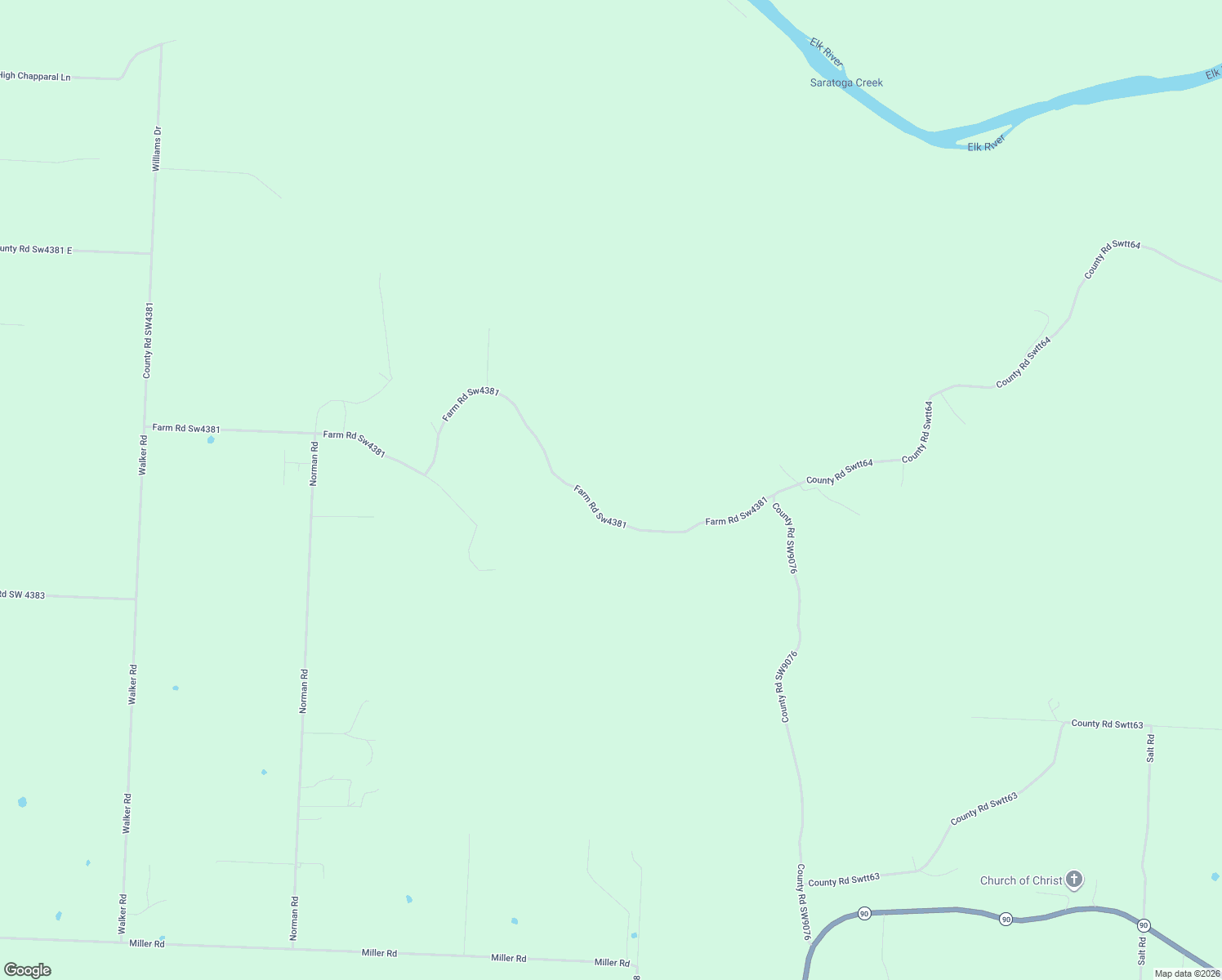 map of restaurants, bars, coffee shops, grocery stores, and more near 1619 Farm Road Sw4381 in Noel