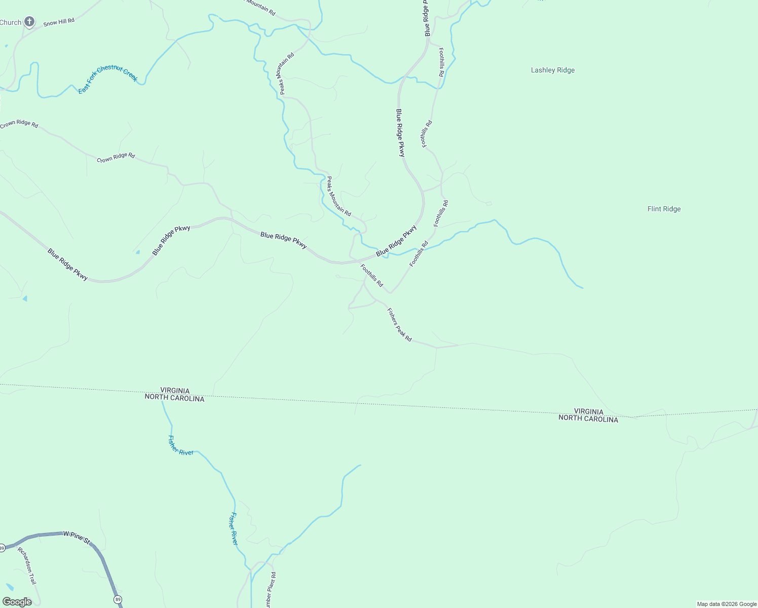 map of restaurants, bars, coffee shops, grocery stores, and more near 80 Fishers Peak Road in Galax