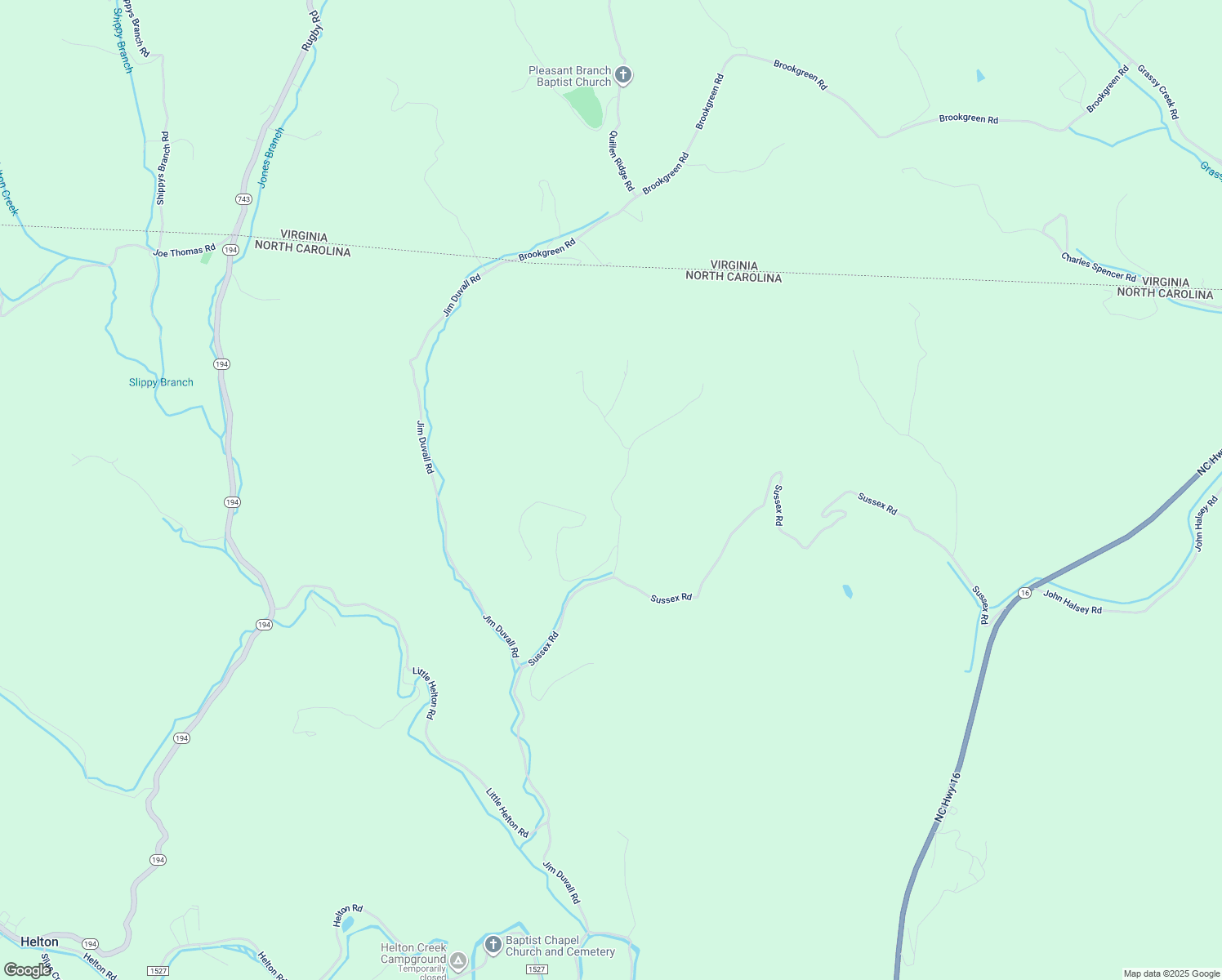 map of restaurants, bars, coffee shops, grocery stores, and more near 349 Young Road in Grassy Creek