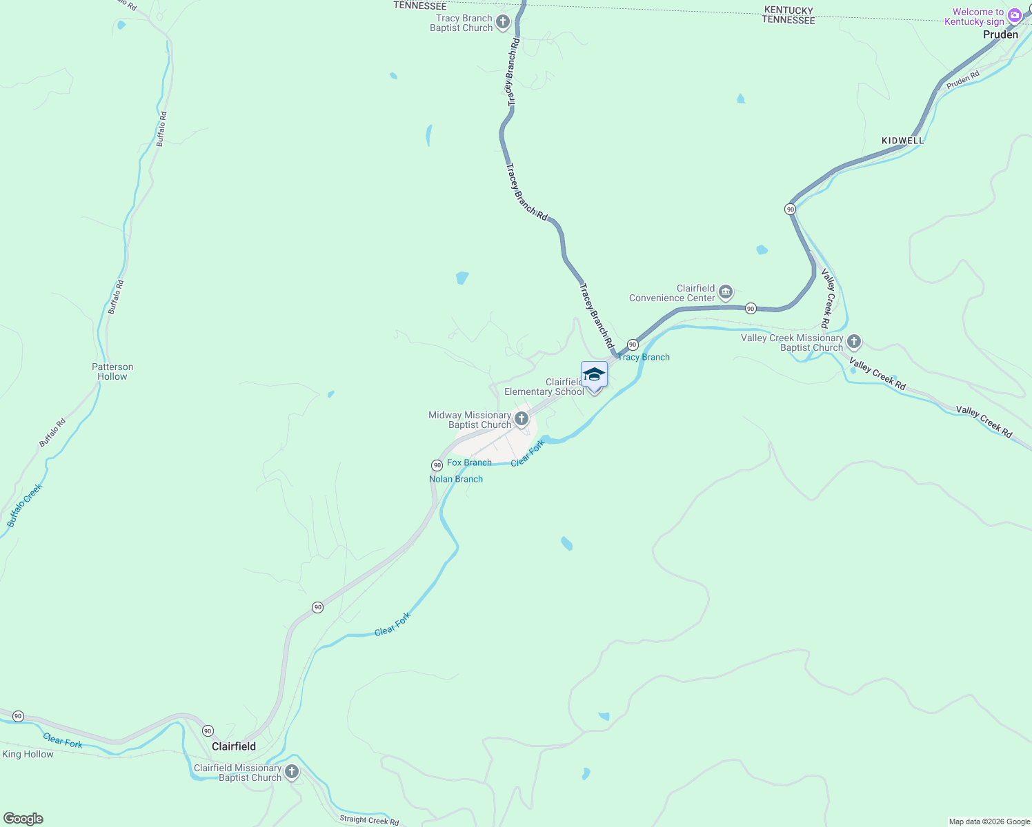 map of restaurants, bars, coffee shops, grocery stores, and more near 6213 Tennessee 90 in Clairfield