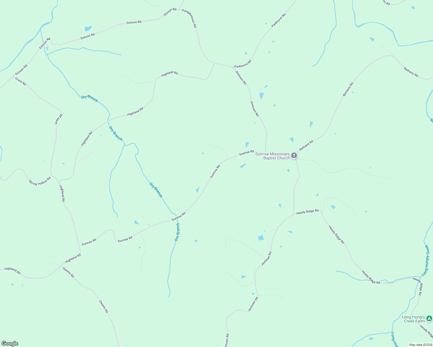 map of restaurants, bars, coffee shops, grocery stores, and more near 9520 Sunrise Road in RED BLNG SPGS