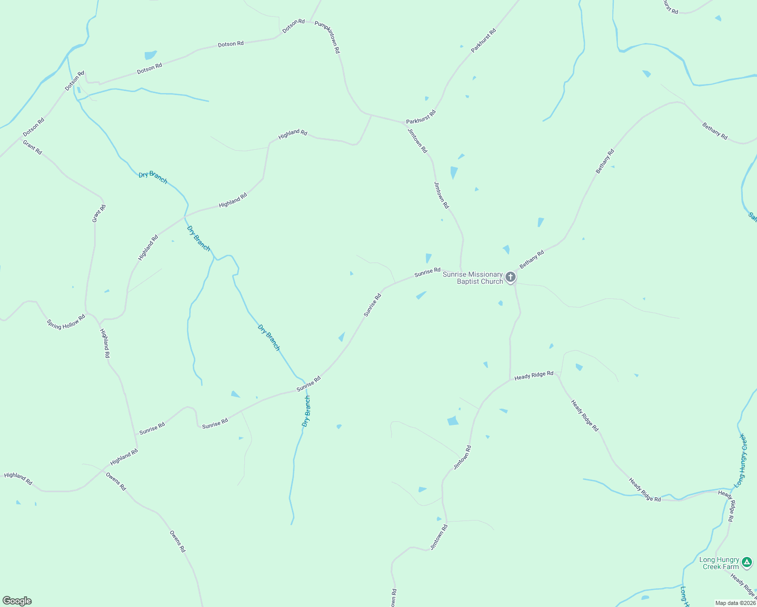 map of restaurants, bars, coffee shops, grocery stores, and more near 9520 Sunrise Road in RED BLNG SPGS