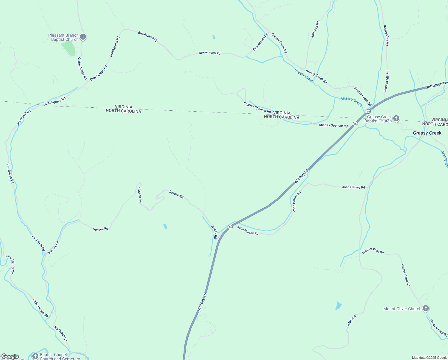 map of restaurants, bars, coffee shops, grocery stores, and more near 340 Red Oak Lane in Grassy Creek