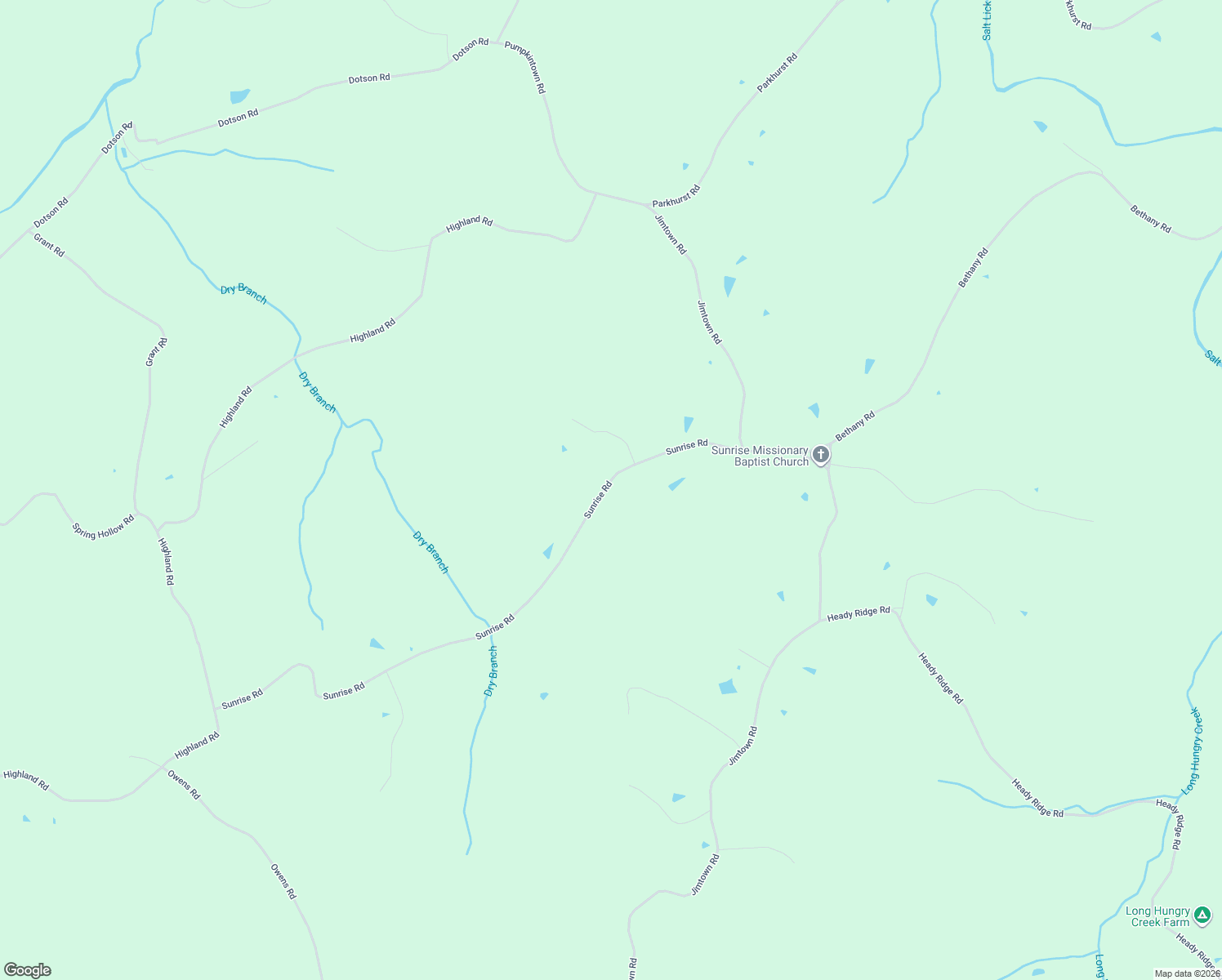 map of restaurants, bars, coffee shops, grocery stores, and more near 9520 Sunrise Road in RED BLNG SPGS