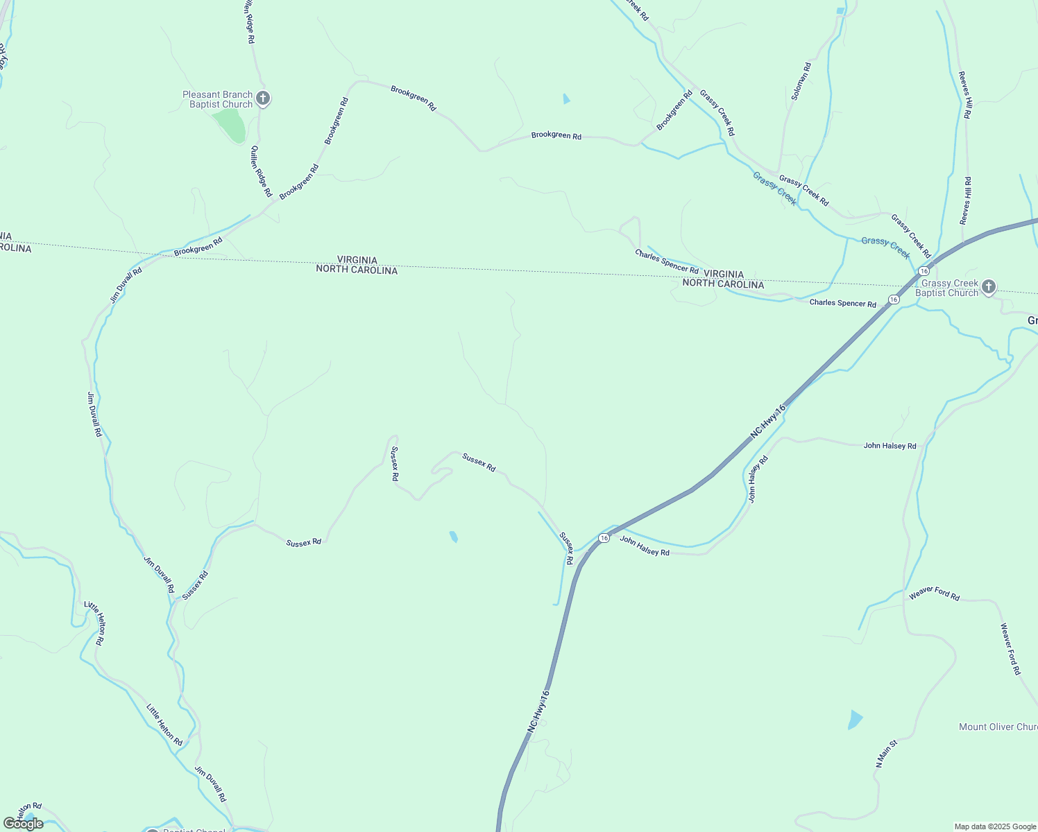 map of restaurants, bars, coffee shops, grocery stores, and more near 625 Red Oak Lane in Grassy Creek