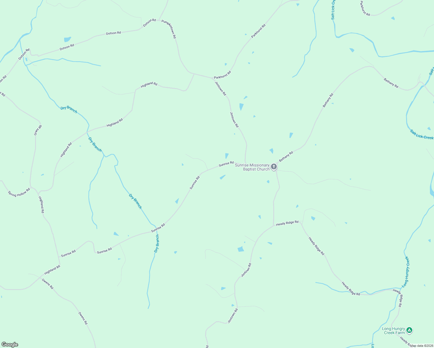 map of restaurants, bars, coffee shops, grocery stores, and more near 9578 Sunrise Road in Red Boiling Springs