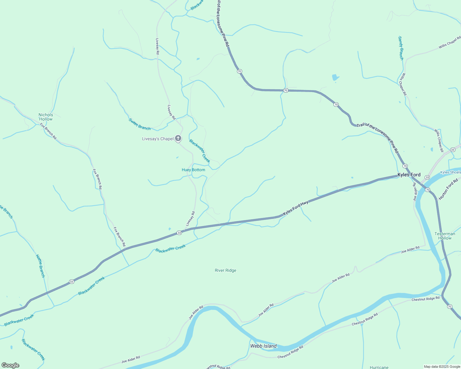 map of restaurants, bars, coffee shops, grocery stores, and more near in Kyles Ford