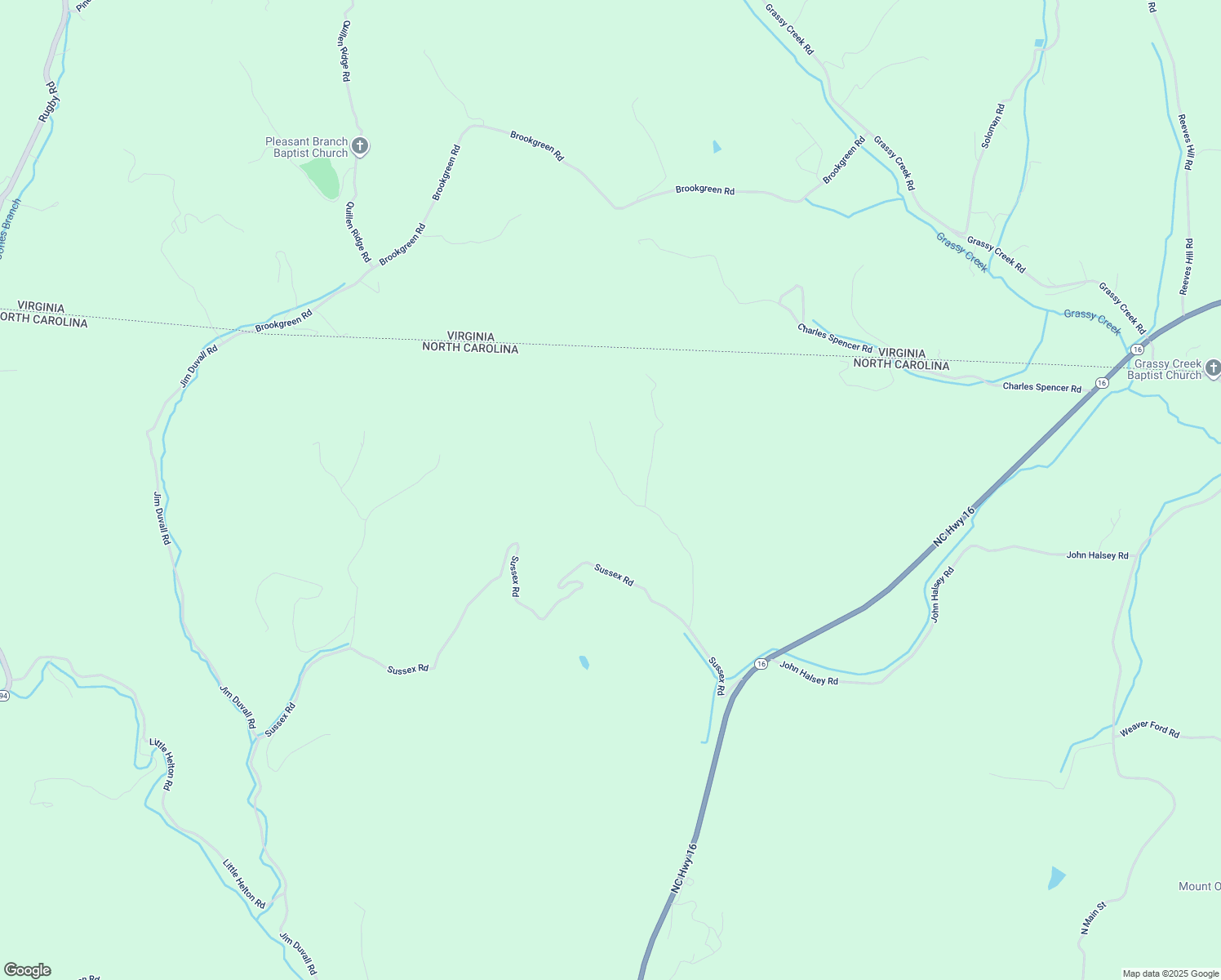 map of restaurants, bars, coffee shops, grocery stores, and more near 625 Red Oak Lane in Grassy Creek