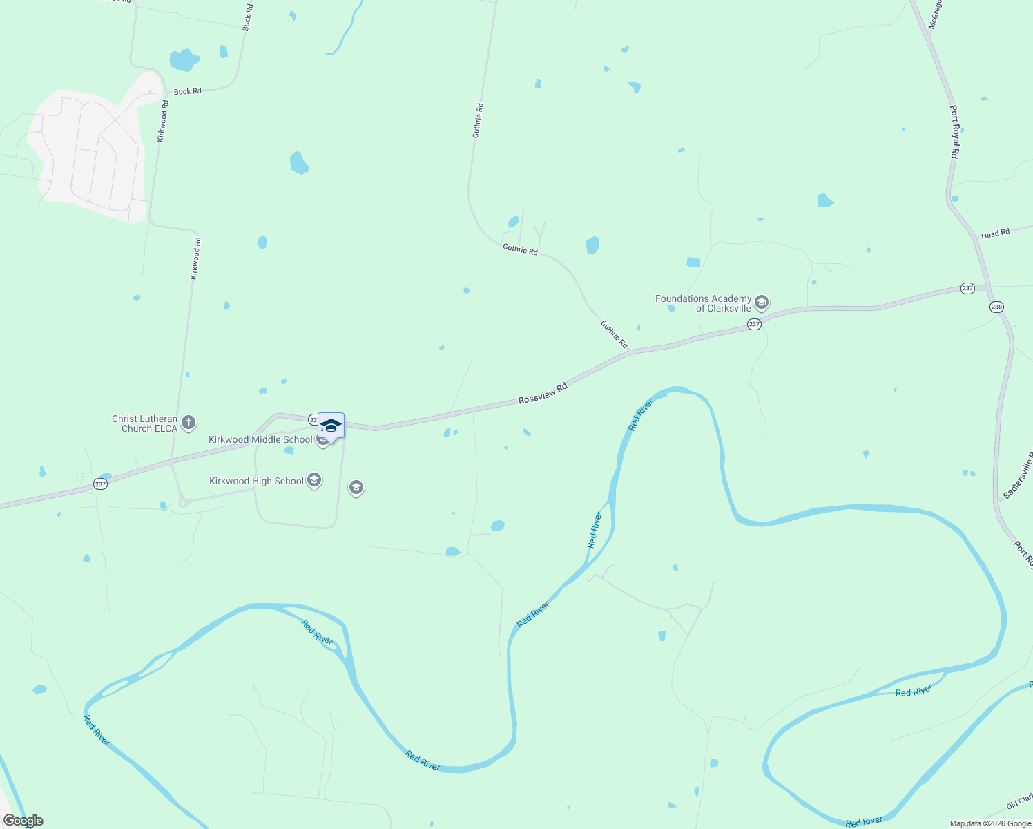 map of restaurants, bars, coffee shops, grocery stores, and more near 2988 Rossview Rd in Clarksville