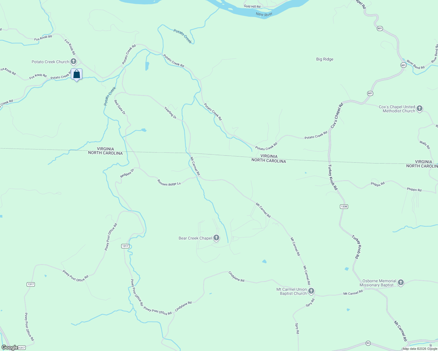 map of restaurants, bars, coffee shops, grocery stores, and more near 2352 Mount Carmel Road in Sparta