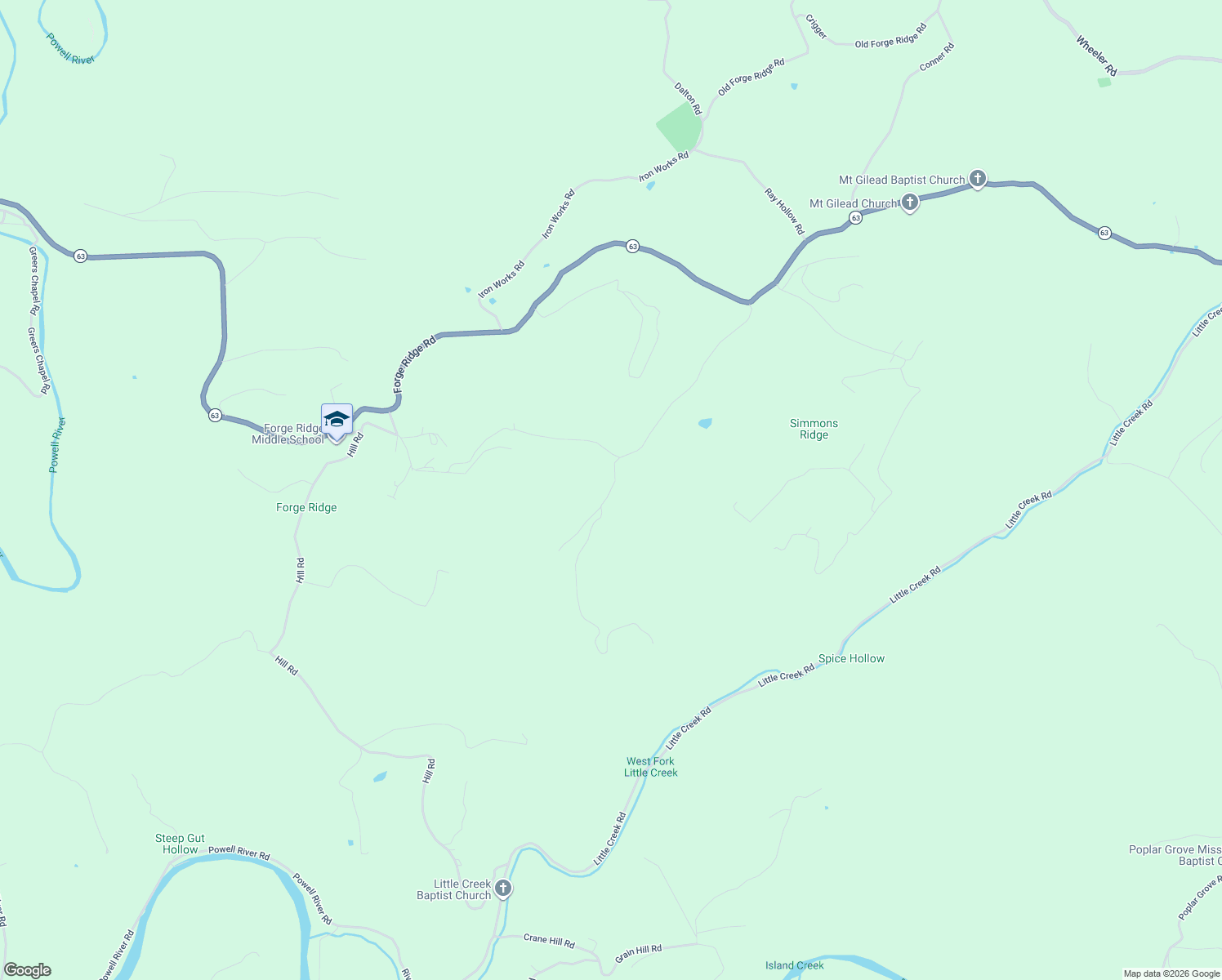 map of restaurants, bars, coffee shops, grocery stores, and more near 171 Ramsey Hollow Road in Harrogate