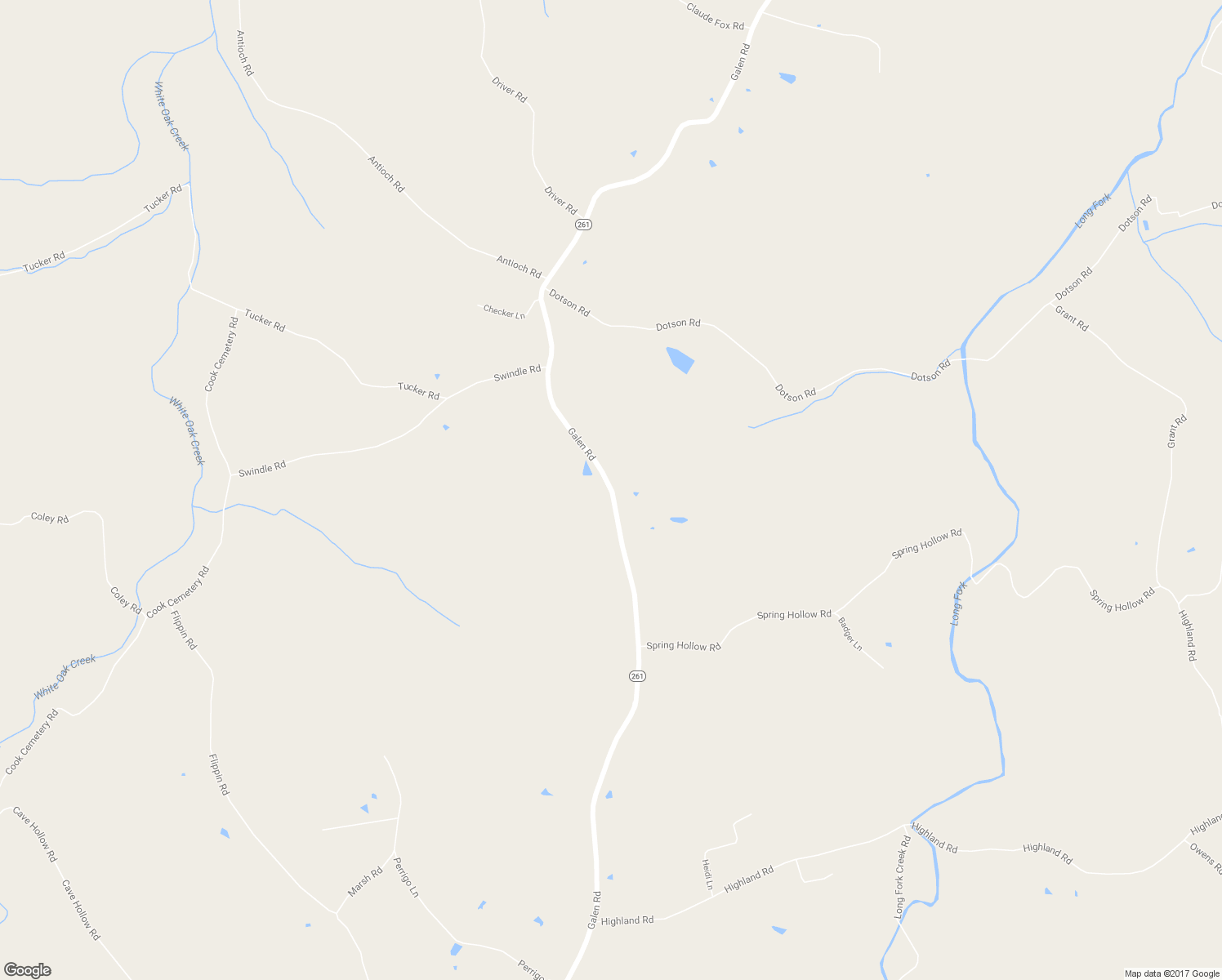 map of restaurants, bars, coffee shops, grocery stores, and more near 6417 Tennessee 261 in Lafayette