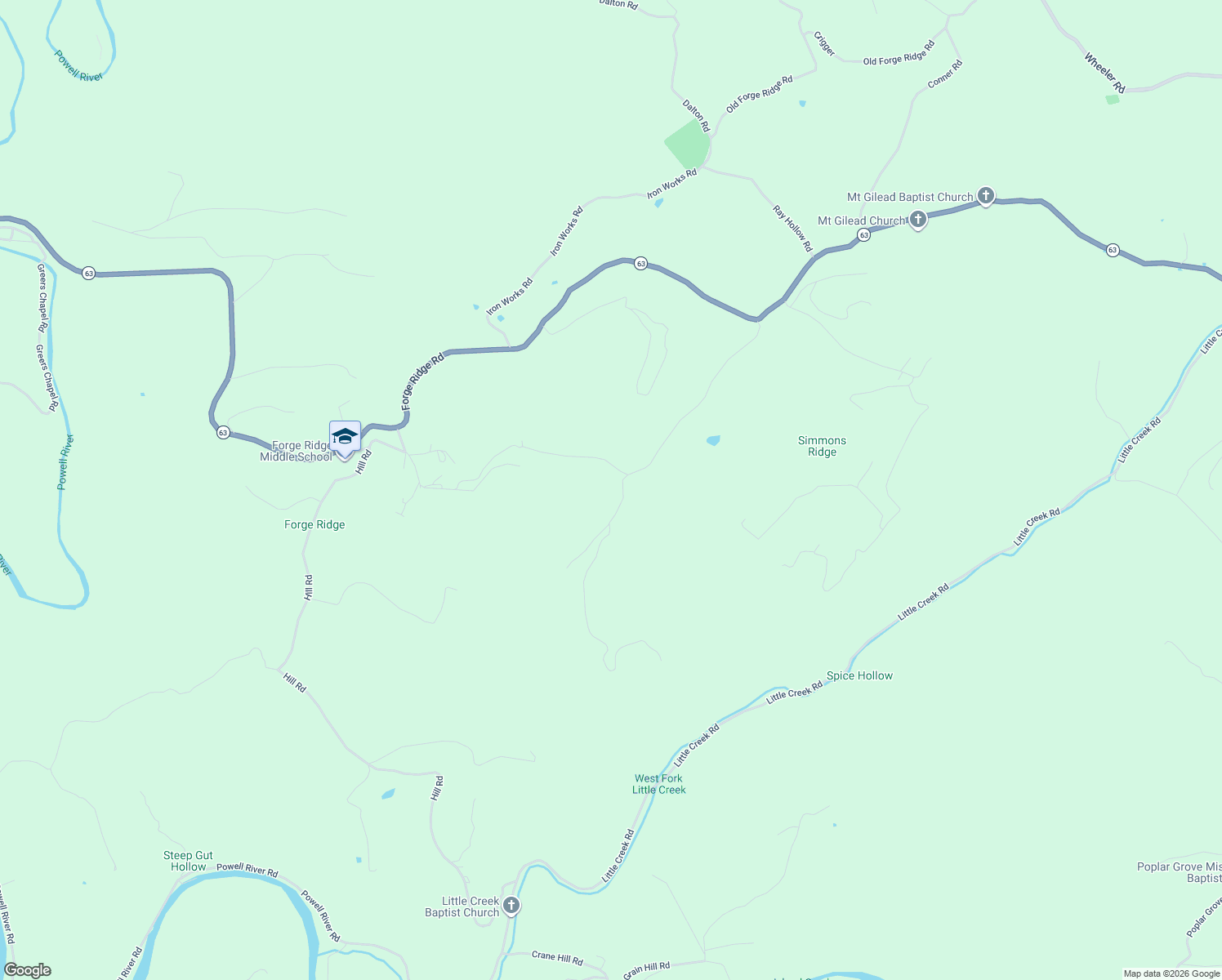 map of restaurants, bars, coffee shops, grocery stores, and more near 171 Ramsey Hollow Road in Harrogate