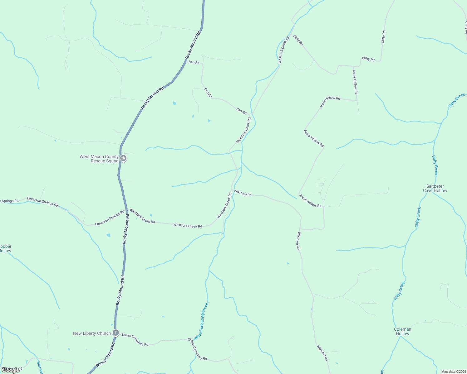 map of restaurants, bars, coffee shops, grocery stores, and more near 910 Westfork Creek Road in Westmoreland