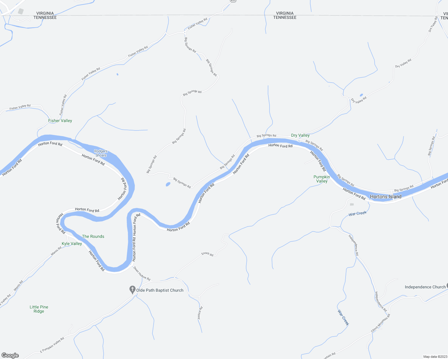 map of restaurants, bars, coffee shops, grocery stores, and more near Horton Ford Road in Eidson