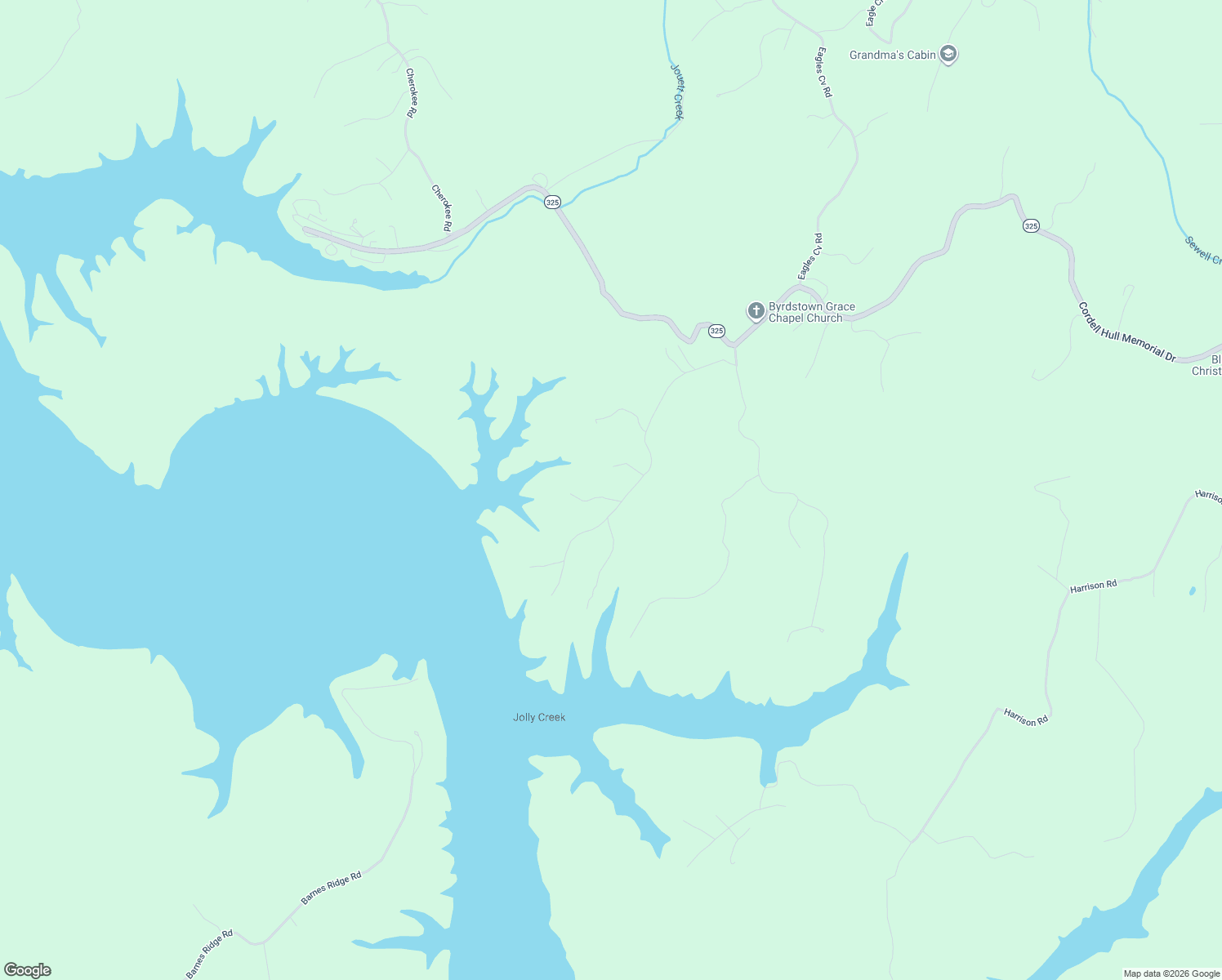 map of restaurants, bars, coffee shops, grocery stores, and more near 4550 Southgate Road in Byrdstown