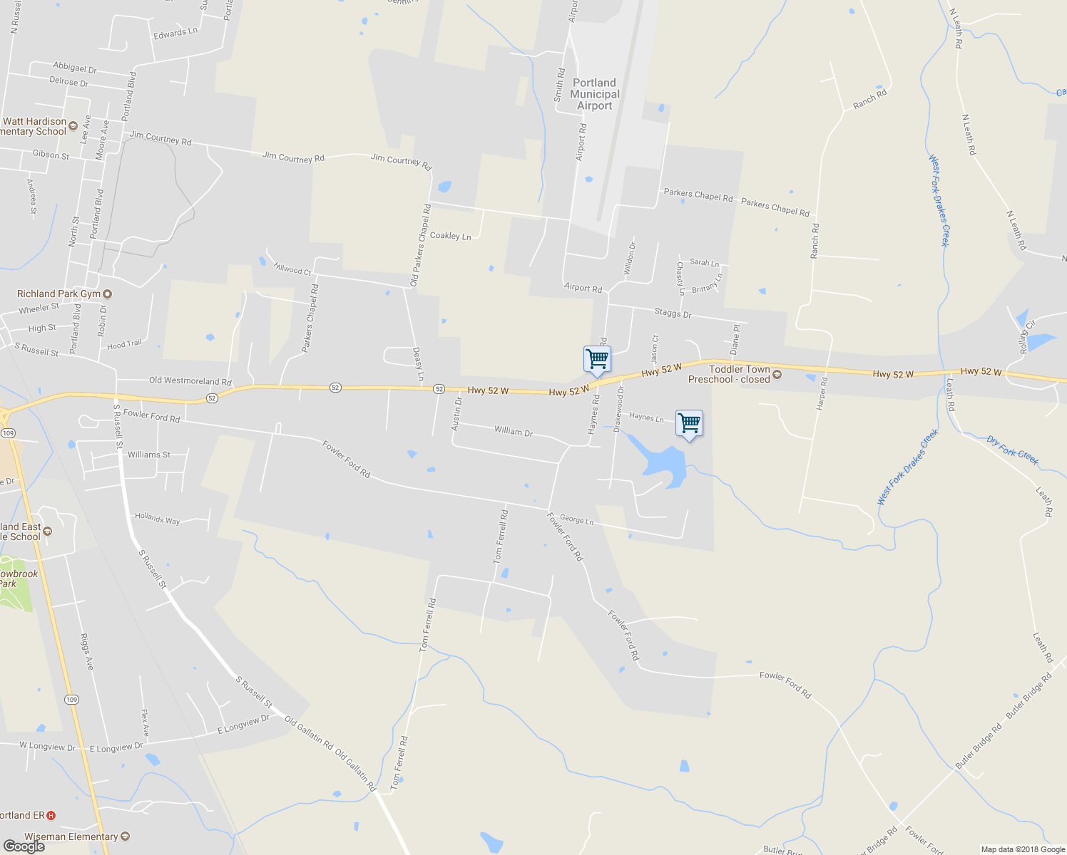 map of restaurants, bars, coffee shops, grocery stores, and more near 126 William Drive in Portland