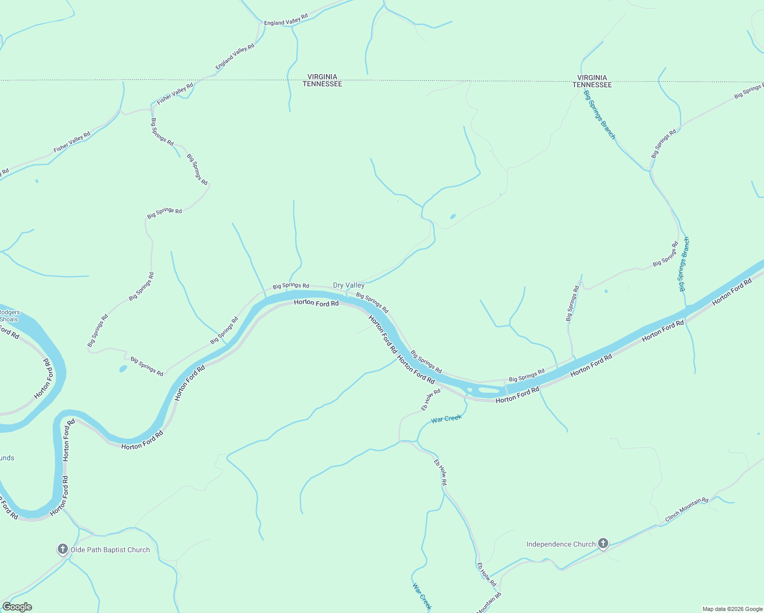 map of restaurants, bars, coffee shops, grocery stores, and more near Big Springs Road in Eidson