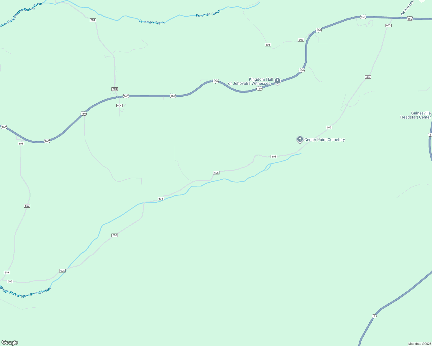 map of restaurants, bars, coffee shops, grocery stores, and more near County Road 605 in Gainesville