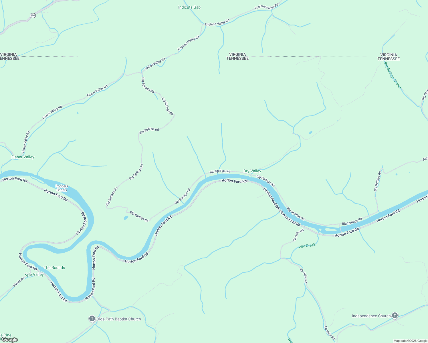 map of restaurants, bars, coffee shops, grocery stores, and more near Big Springs Road in Eidson