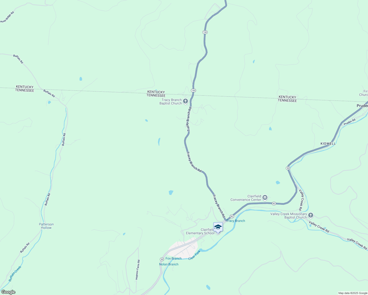 map of restaurants, bars, coffee shops, grocery stores, and more near Poplar Lane in Claiborne County