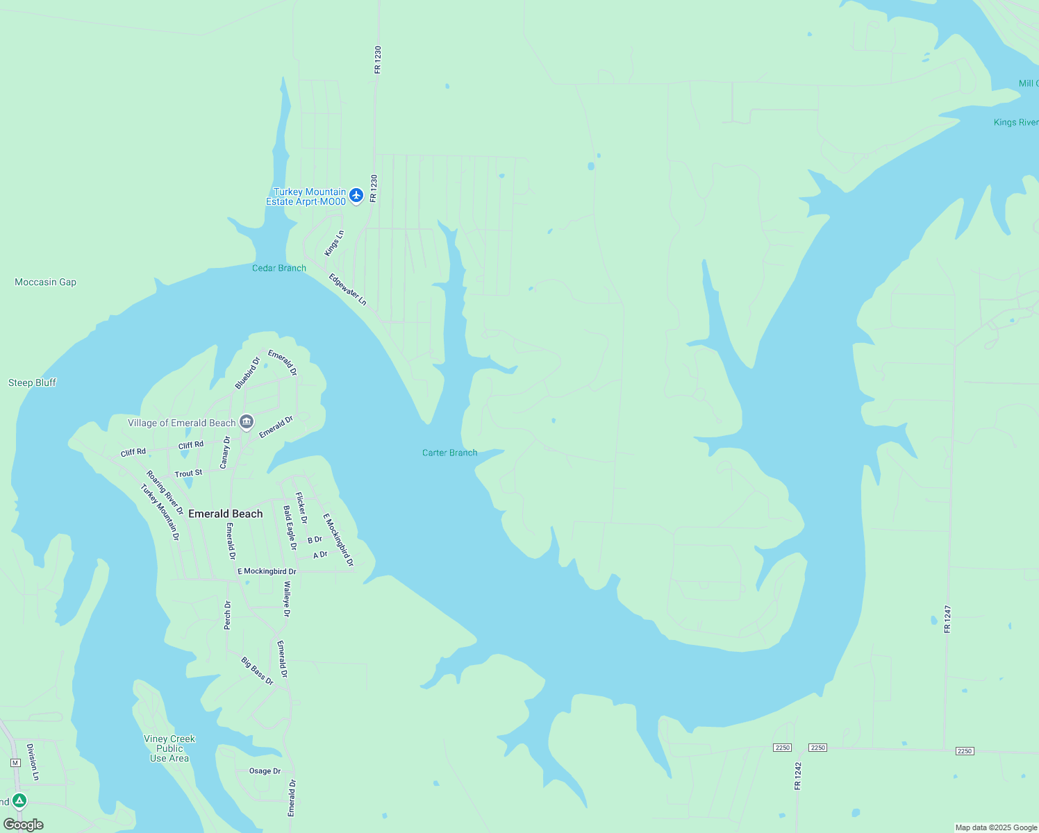 map of restaurants, bars, coffee shops, grocery stores, and more near 23358 Stoney Point Circle in Shell Knob