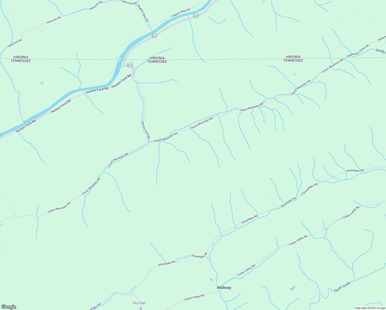 map of restaurants, bars, coffee shops, grocery stores, and more near 5384 Clinch Mountain Road in Eidson