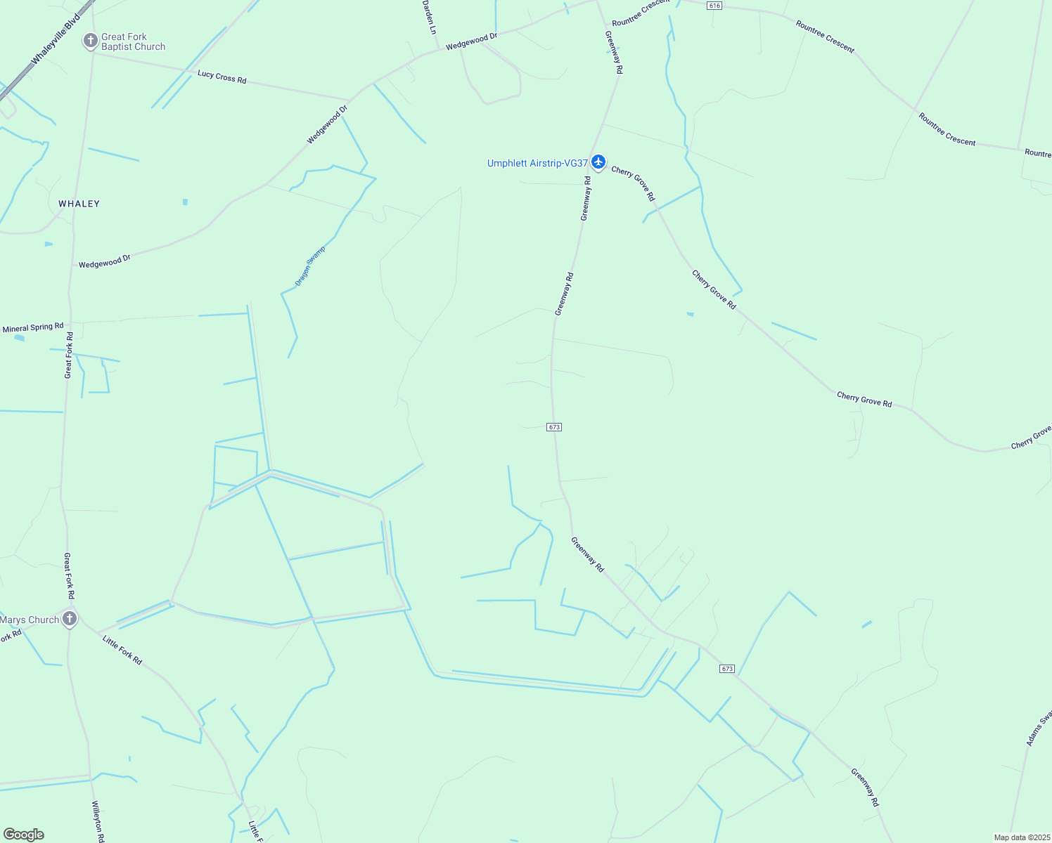 map of restaurants, bars, coffee shops, grocery stores, and more near 2005 Greenway Road in Suffolk