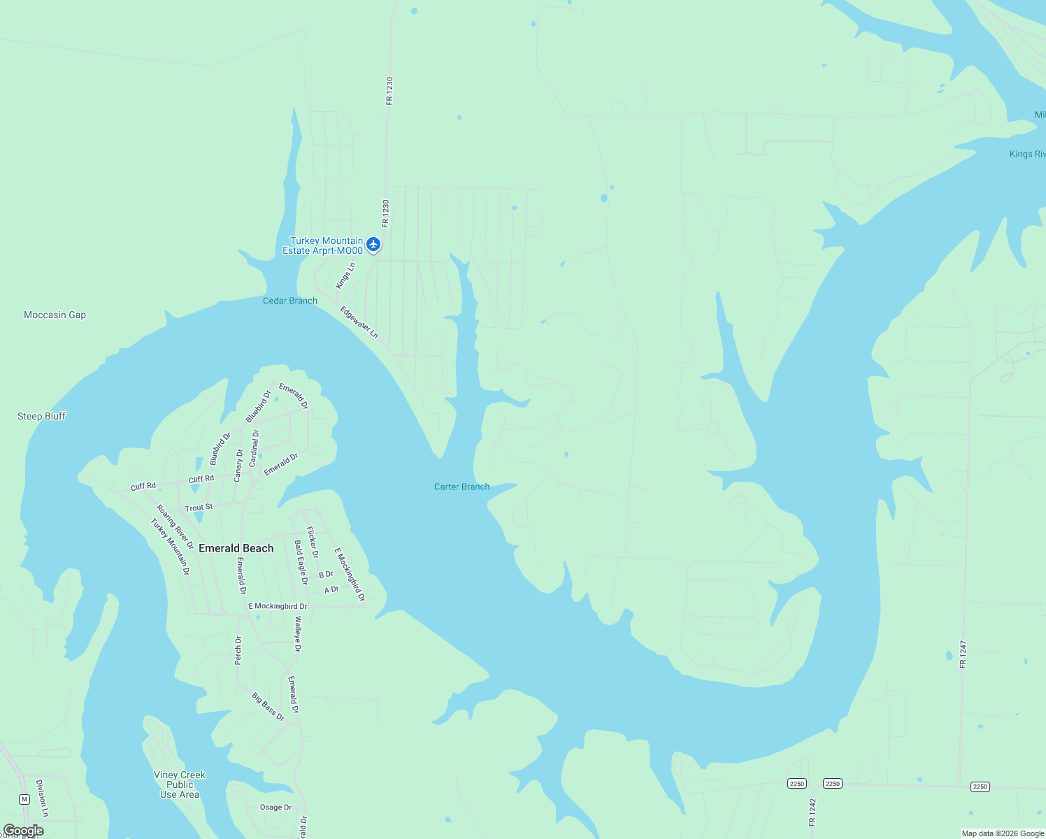 map of restaurants, bars, coffee shops, grocery stores, and more near 24143 Stonehaven Way in Shell Knob